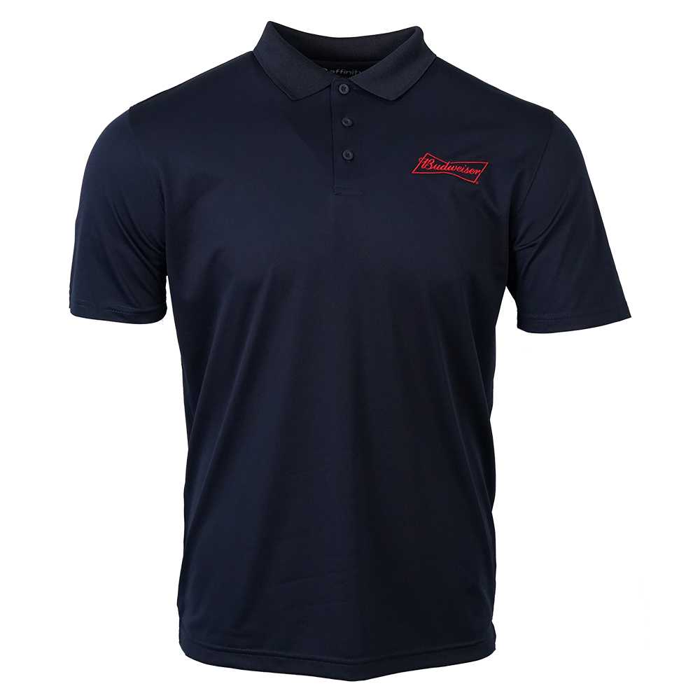 Unisex Snag Resistant Short Sleeve Performance Polo w/ Budweiser logo